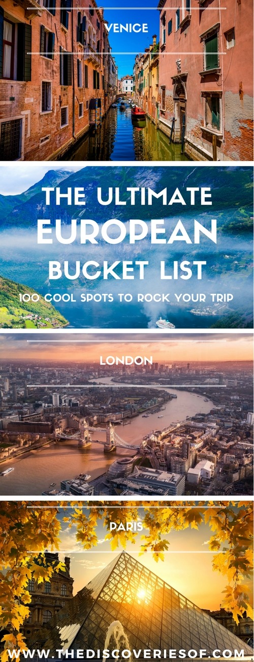 europe travel list