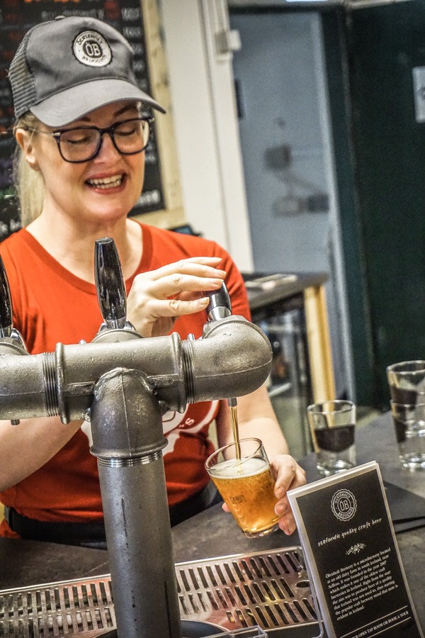 Berglind Snæland at Olvishot Brewery, Iceland 