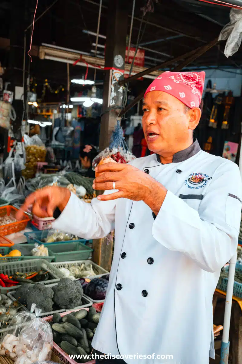 Showing us around the market