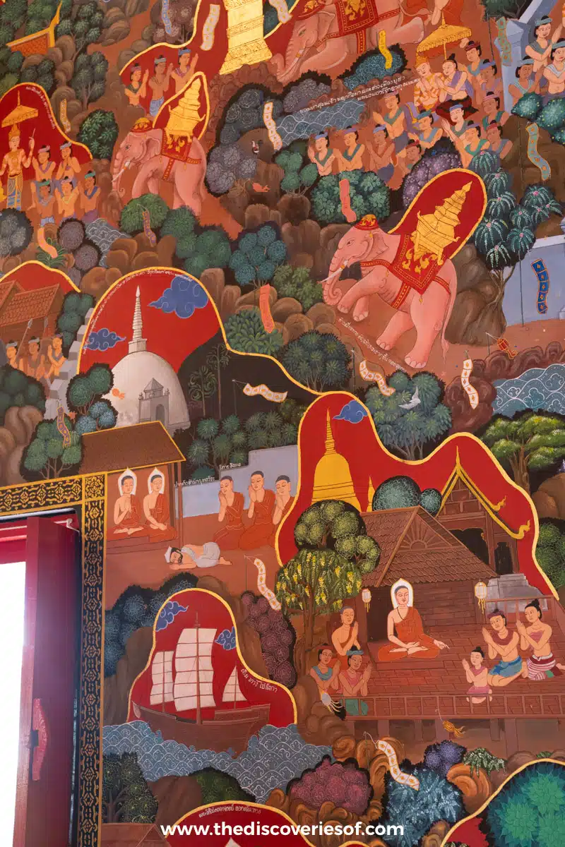 Murals in the university temple