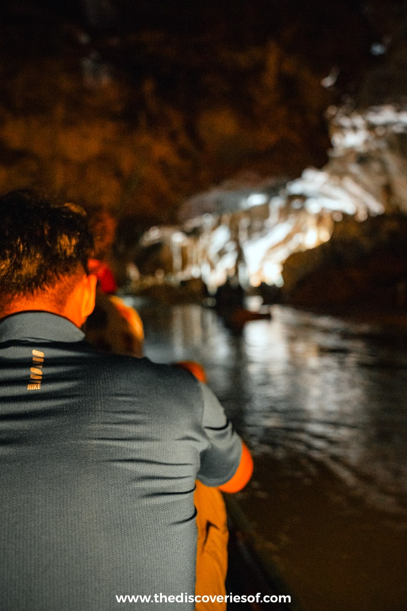 On the raft into the cave 